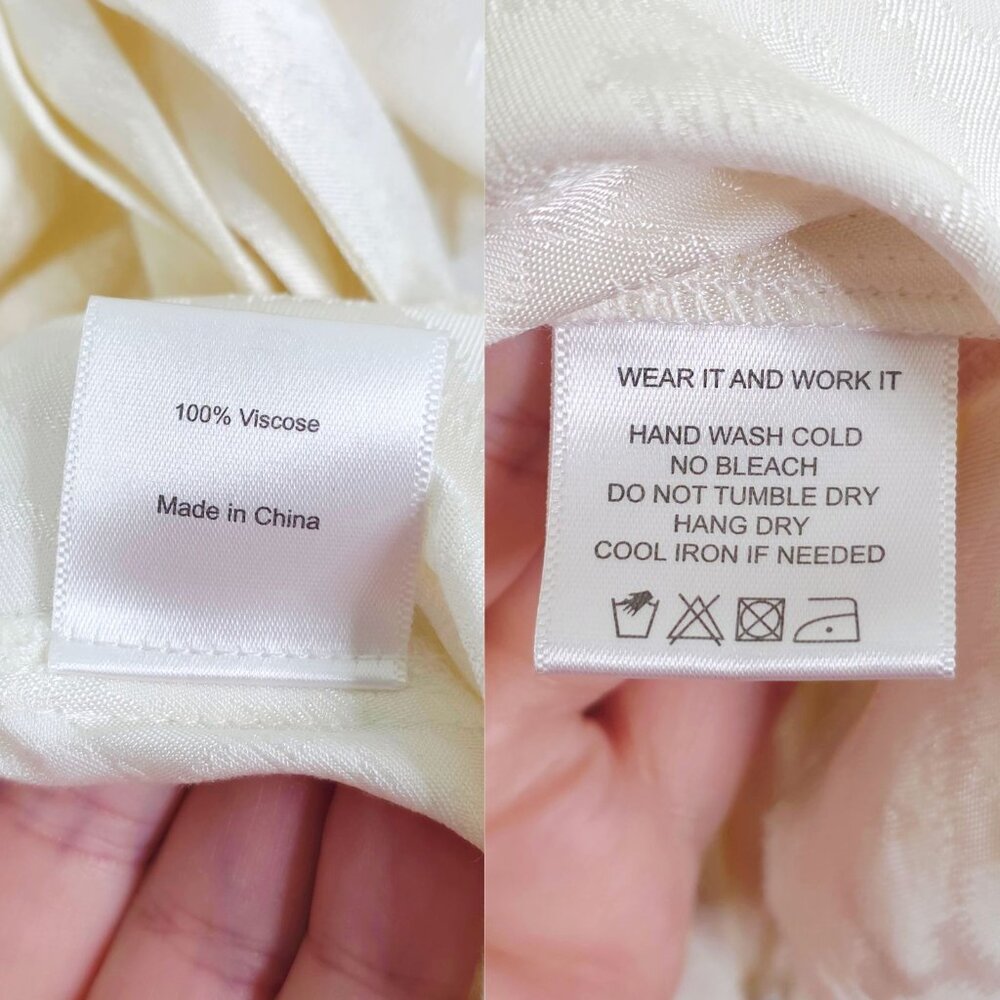 Rat & Boa Bianco Kimono Jumpsuit Satin White Animal Print Wide Leg Size XS - Picture 8 of 12